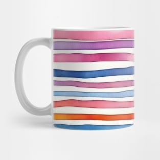 Watercolor stripes, colorful pattern Mug